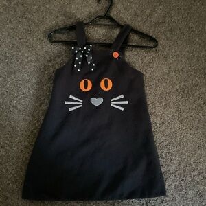 Bonnie Jean Black Jumper Dress- kitty Cat 🐈‍⬛ 🎃